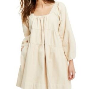 Free People Blue Jean Baby Doll Dress in Cream